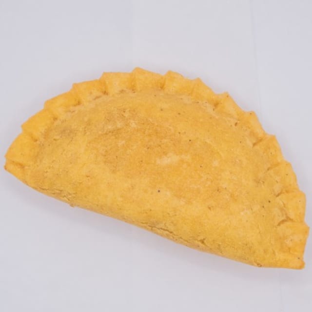 Beef, Chorizo with Rice, Beans & Sweet Plantains Empanada.
